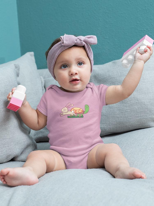 Bunny And Turtle Cute Cartoon Bodysuit -Image by Shutterstock