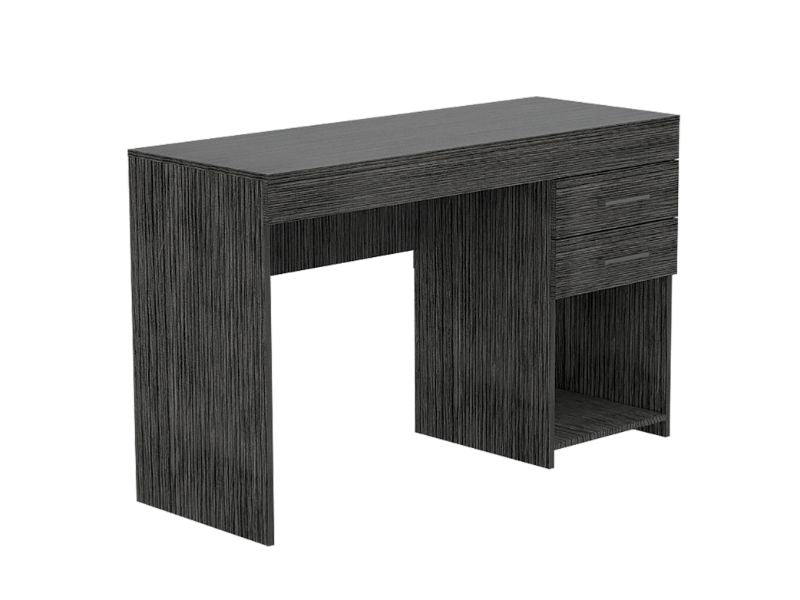 Maui 2 Drawers Computer Desk, One Lower Shelf