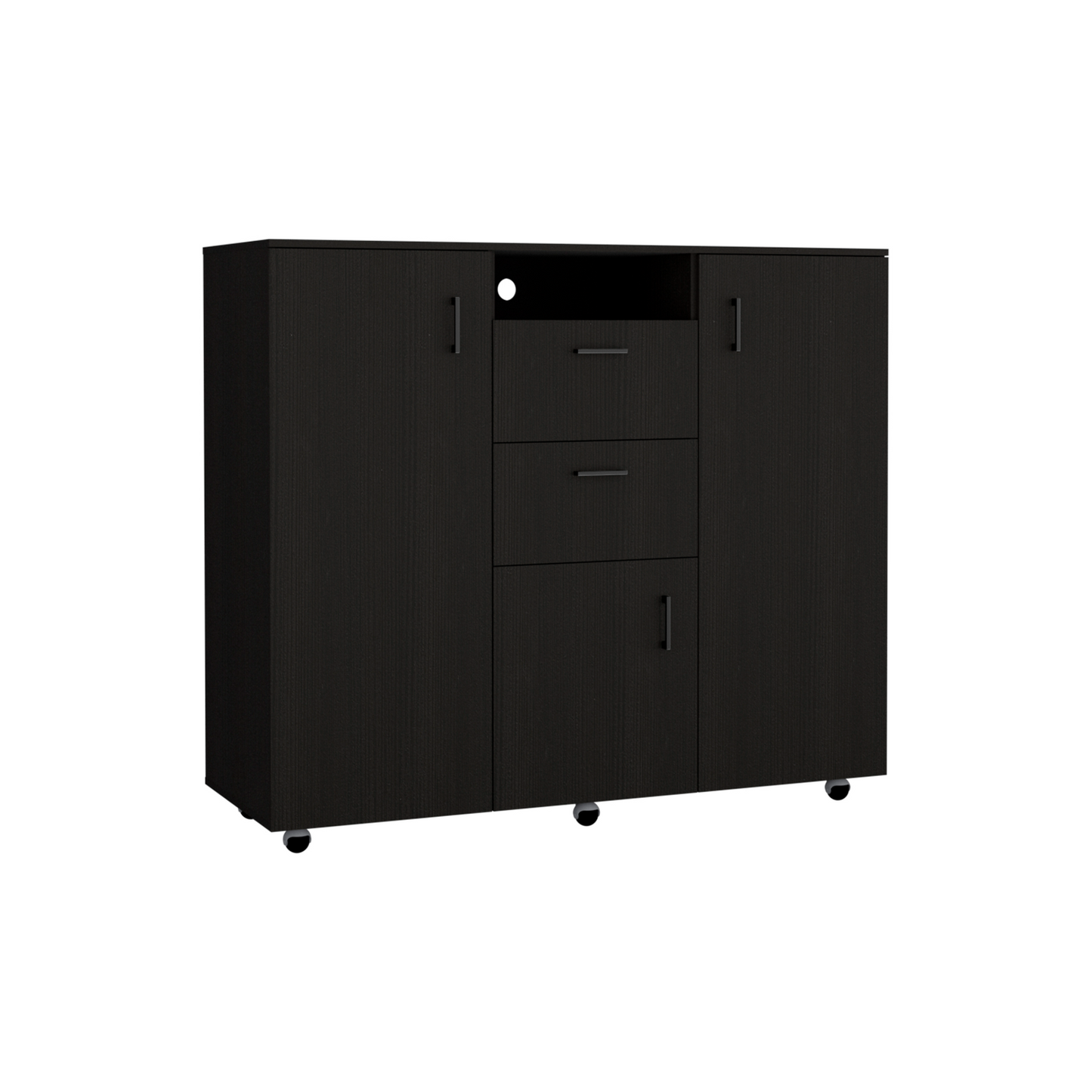 Milano Double Door Cabinet Dresser, Two Drawers