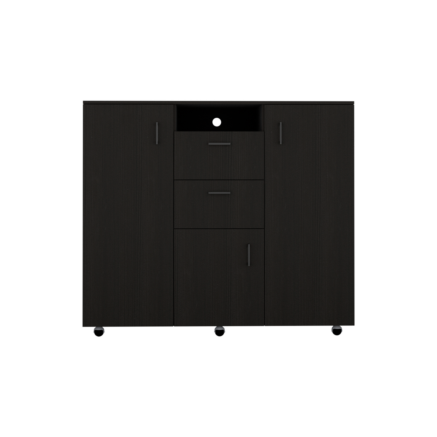 Milano Double Door Cabinet Dresser, Two Drawers