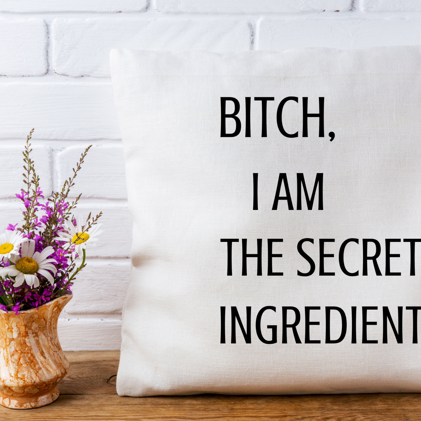 Funny Sarcastic Accent Pillow Cover with Quote, Couch Throw Pillowcase in Two Sizes Gift for Cook, Housewarming Gift Living Room or Bedroom