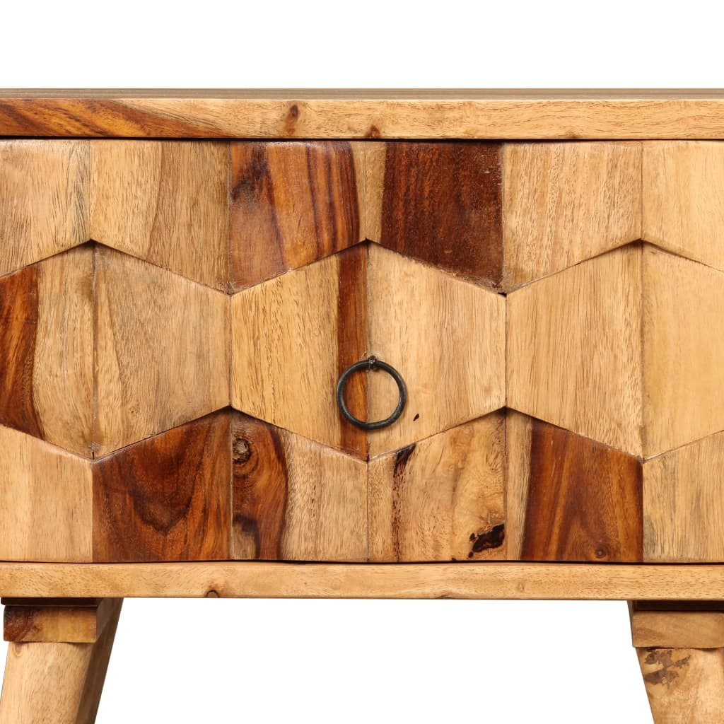 vidaXL Bedside Cabinet with 1 Drawer Solid Sheesham Wood