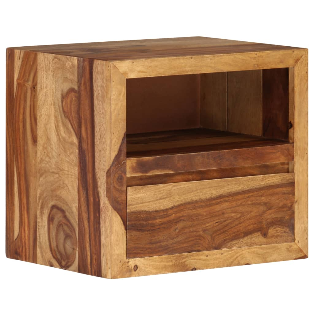 vidaXL Bedside Table Solid Sheesham Wood 15.7"x11.8"x13.8"