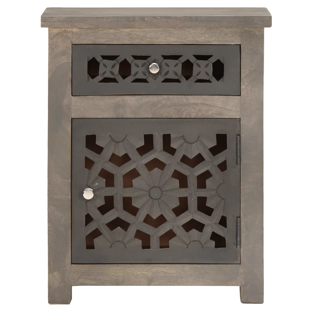 vidaXL Bedside Cabinet 15.7"x11.8"x19.7" Solid Mango Wood
