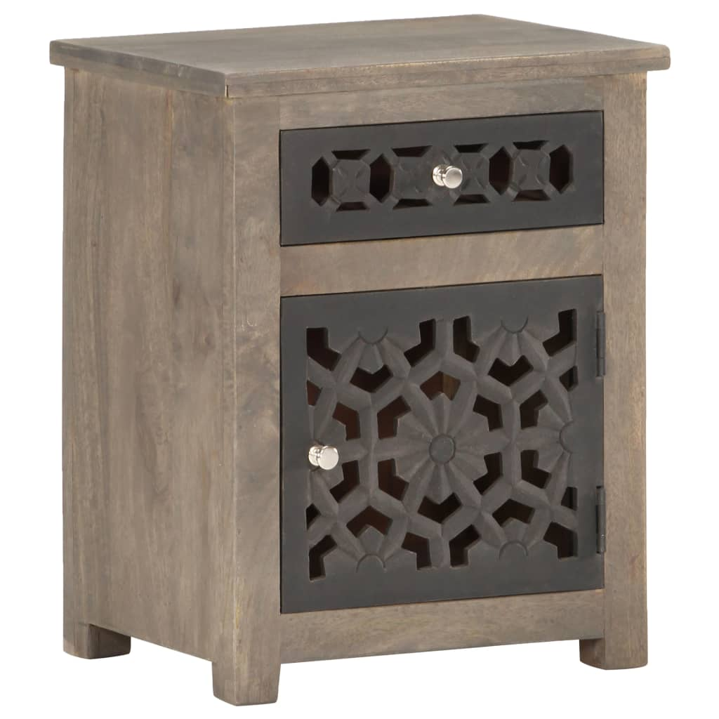 vidaXL Bedside Cabinet 15.7"x11.8"x19.7" Solid Mango Wood