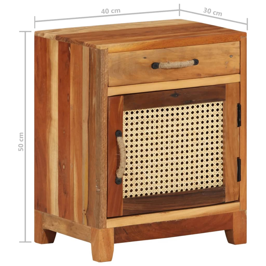 vidaXL Bedside Cabinet 15.7"x11.8"x19.7" Solid Reclaimed Wood
