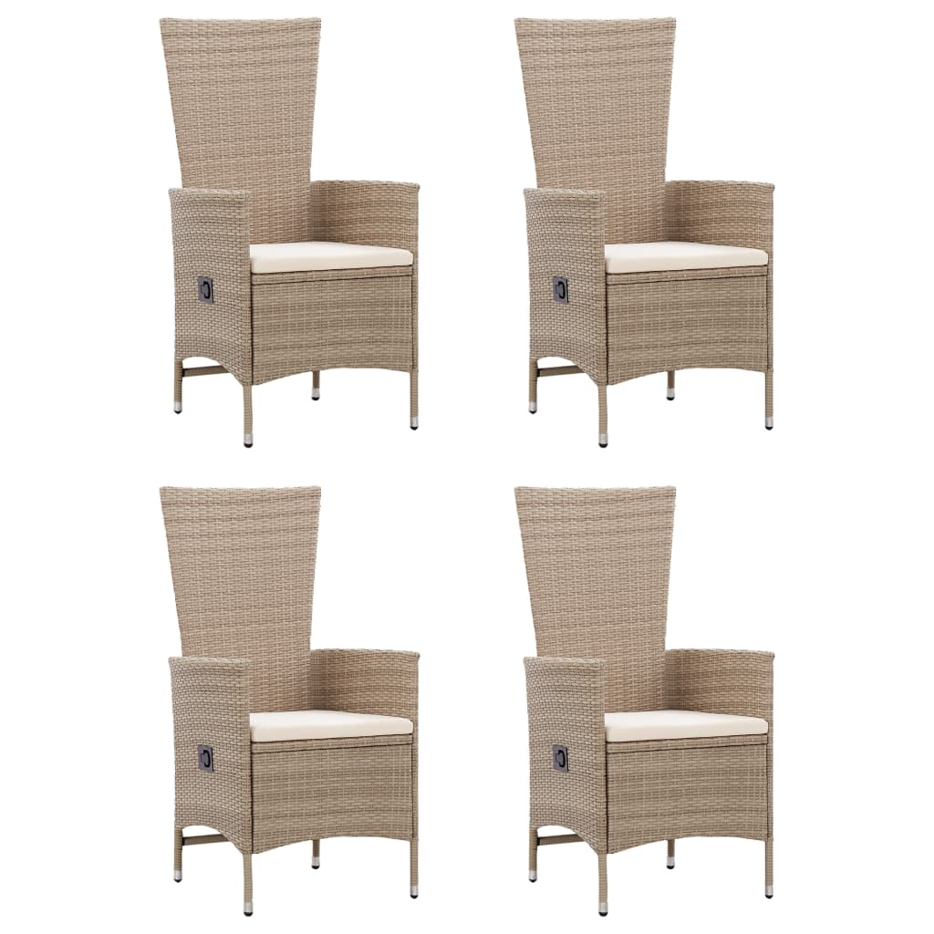 vidaXL 5 Piece Patio Dining Set Beige