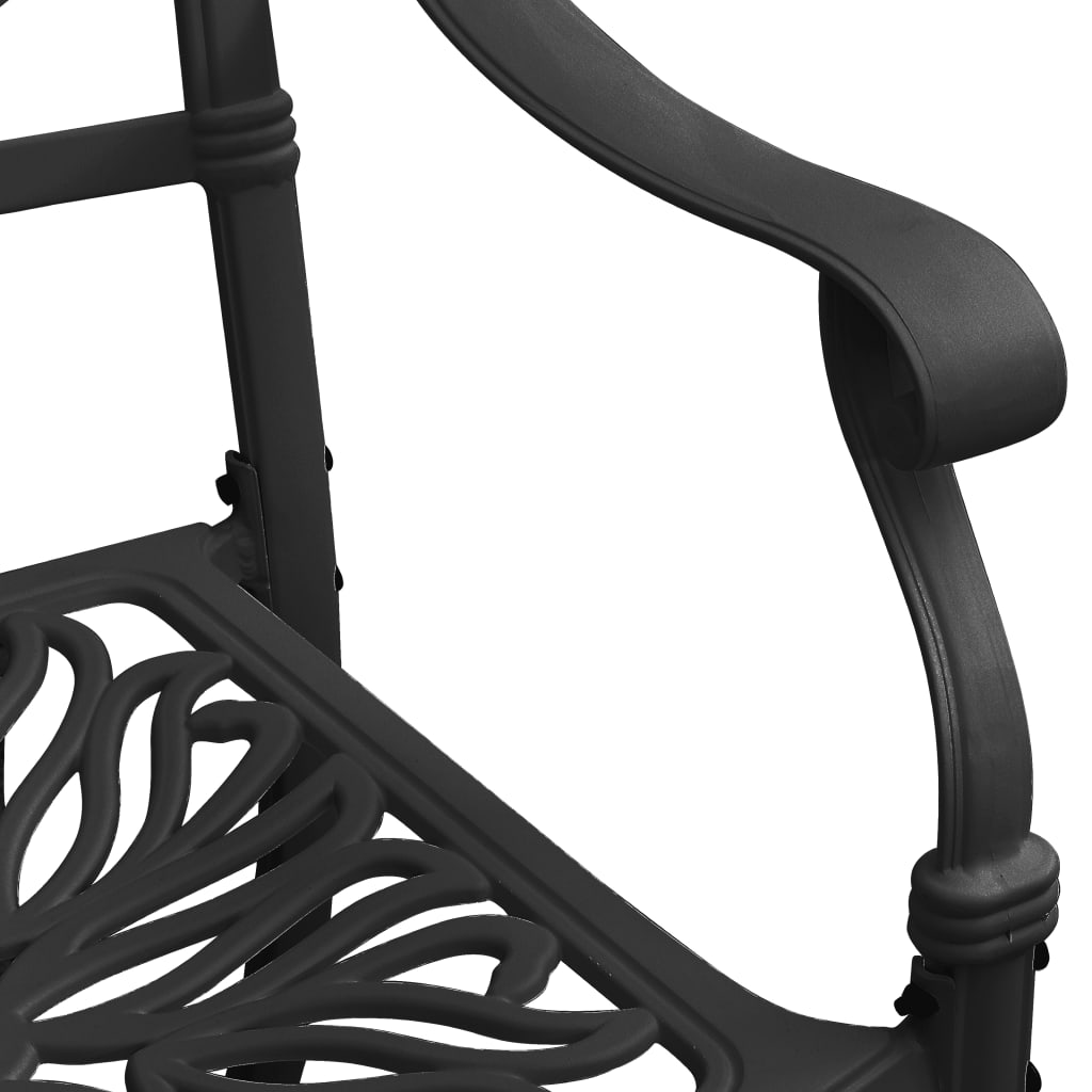 vidaXL 5 Piece Bistro Set Cast Aluminum Black