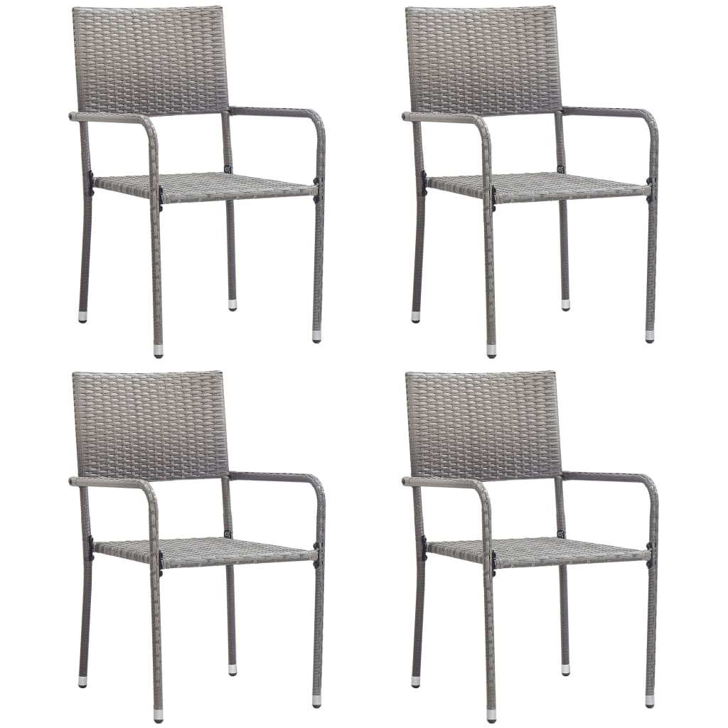 vidaXL 5 Piece Patio Dining Set Anthracite