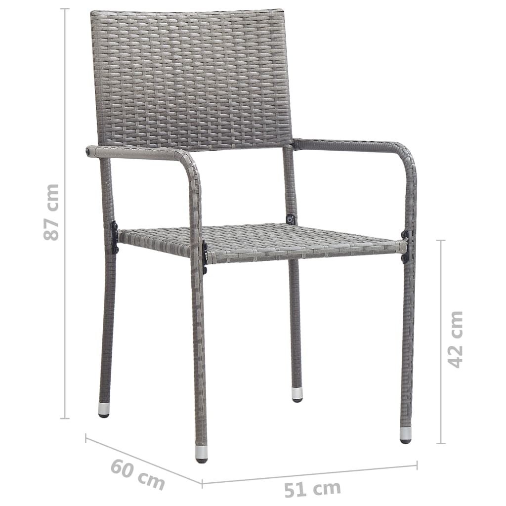 vidaXL 5 Piece Patio Dining Set Anthracite