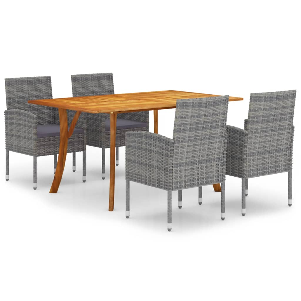 vidaXL 5 Piece Patio Dining Set Anthracite