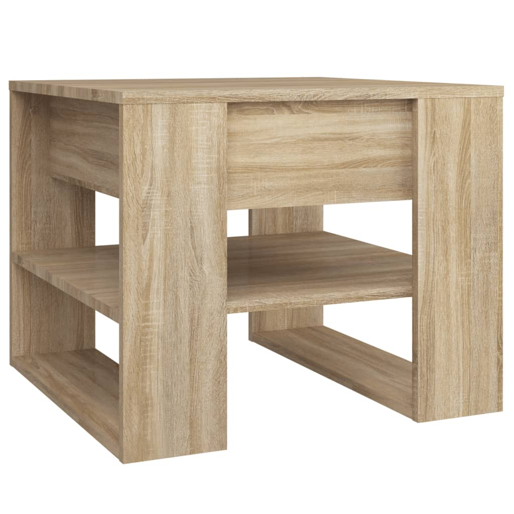 vidaXL Coffee Table Sonoma Oak 21.9"x21.7"x17.7" Engineered Wood