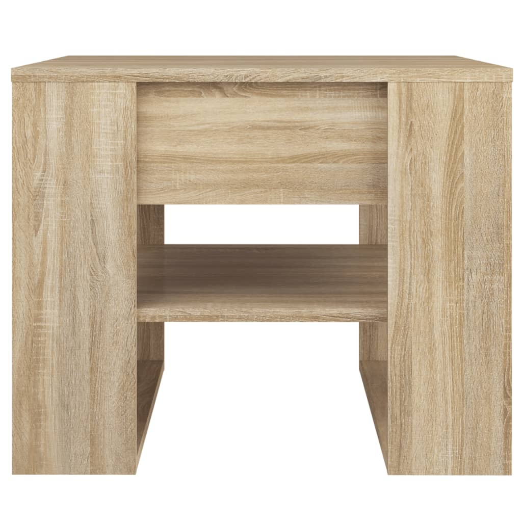 vidaXL Coffee Table Sonoma Oak 21.9"x21.7"x17.7" Engineered Wood