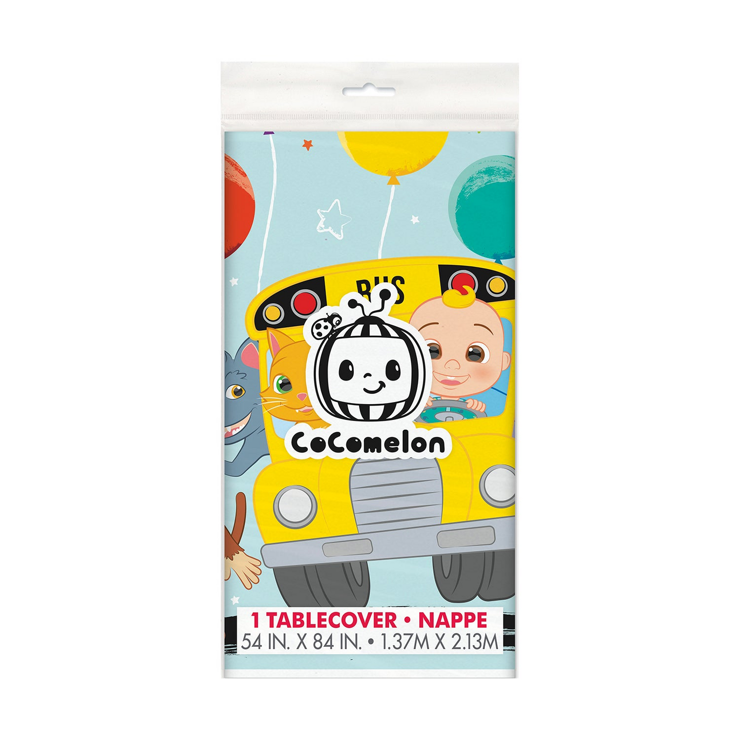 Cocomelon Rectangular Plastic Table Cover 54 in x 84 in