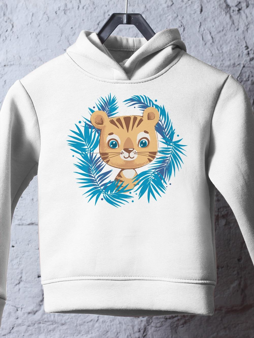 Tiger With Jungle Leaves Hoodie -Image by Shutterstock