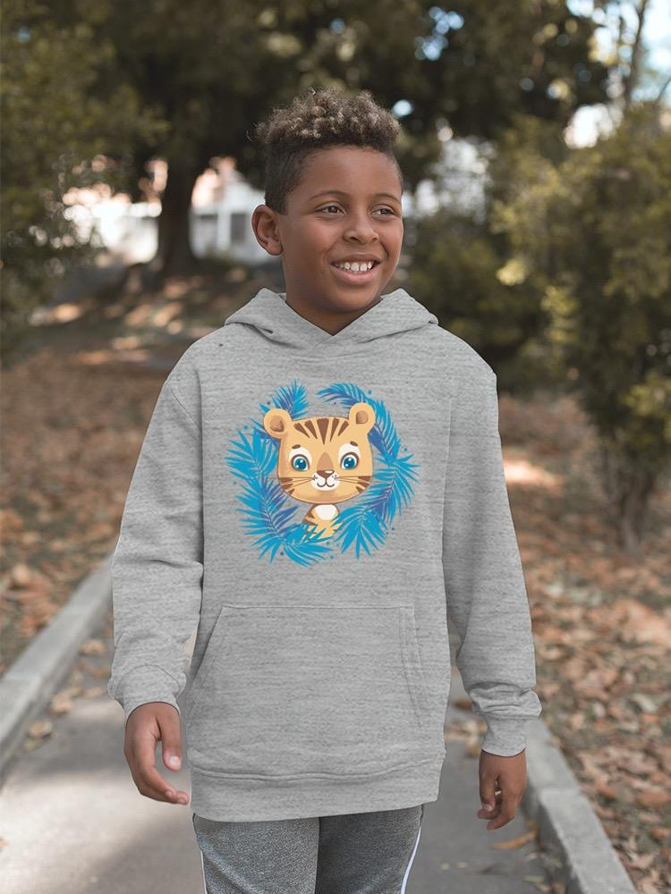 Tiger With Jungle Leaves Hoodie -Image by Shutterstock