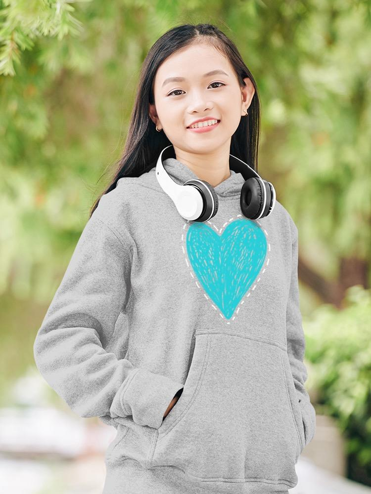 Scribbled Heart Hoodie -Image by Shutterstock