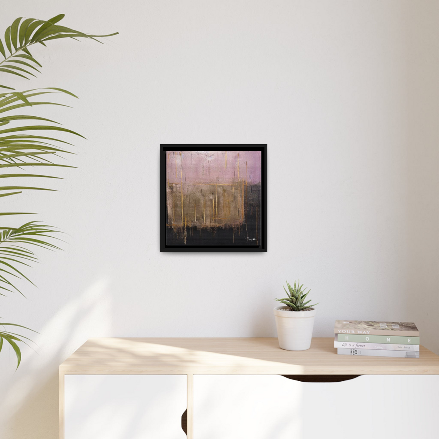 Canvas Wall Art Matte With Frame & Eco- Friendly PINK By QueenNoble