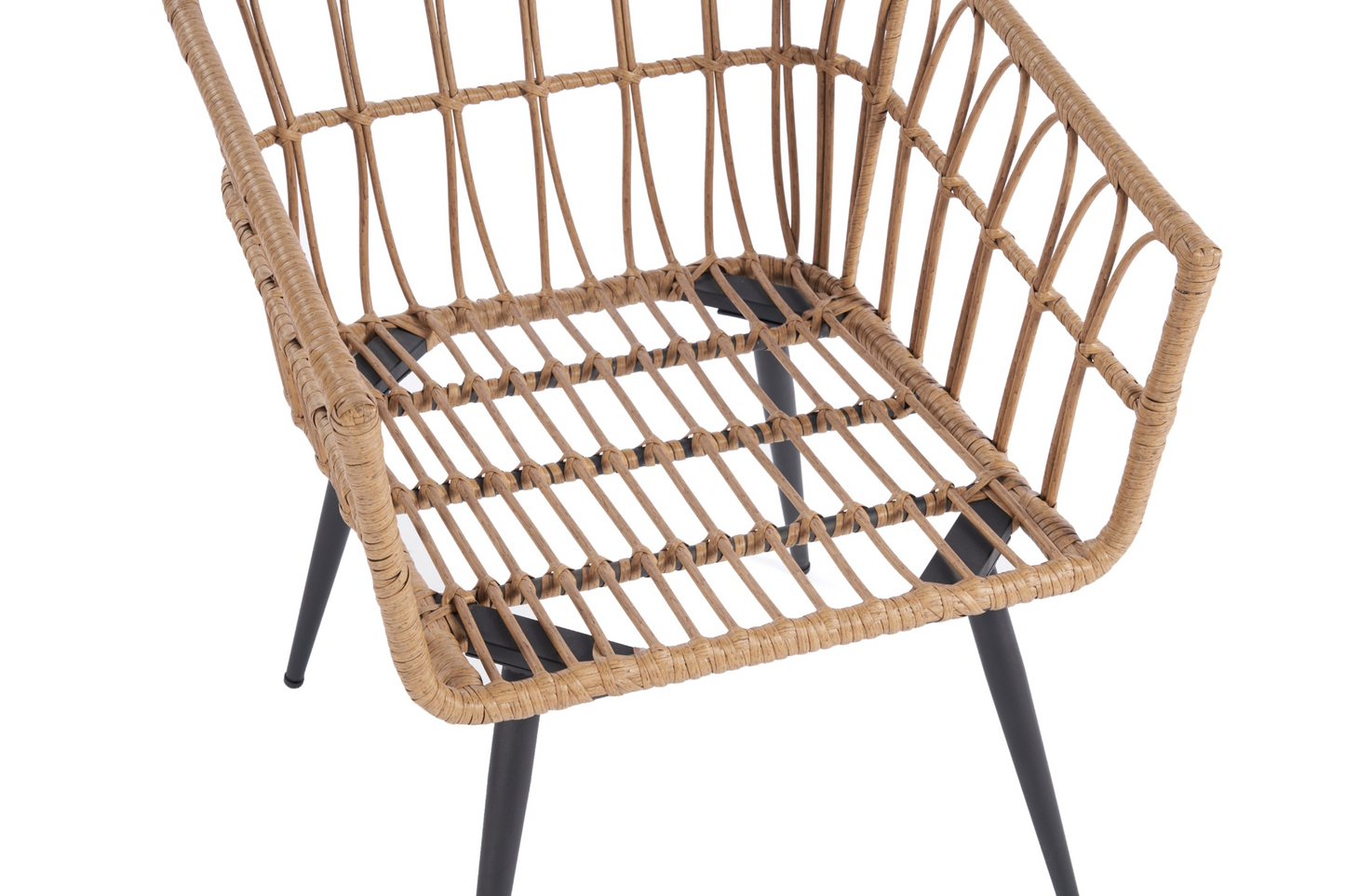 Outdoor Garden Rattan Furniture Sofa And Table Set wood +yellow