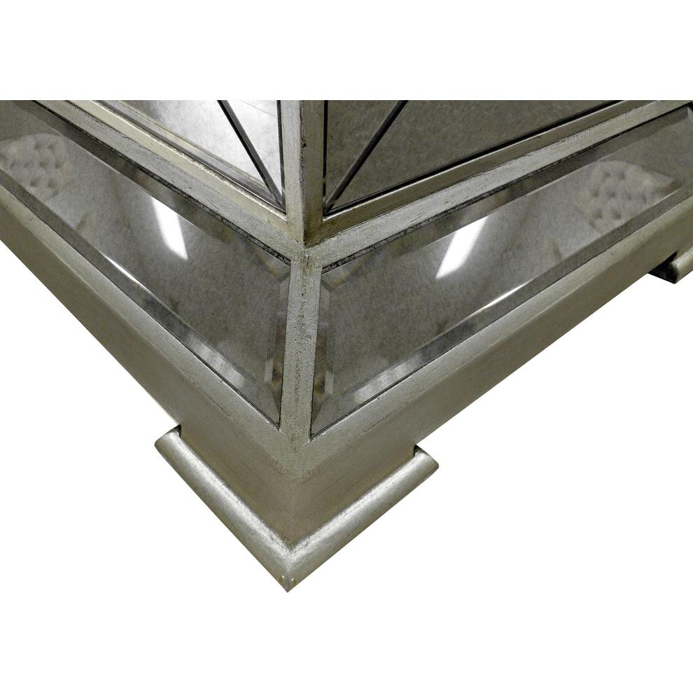 Best Master Round Glass Dining Table in Mirror Base with Bronze