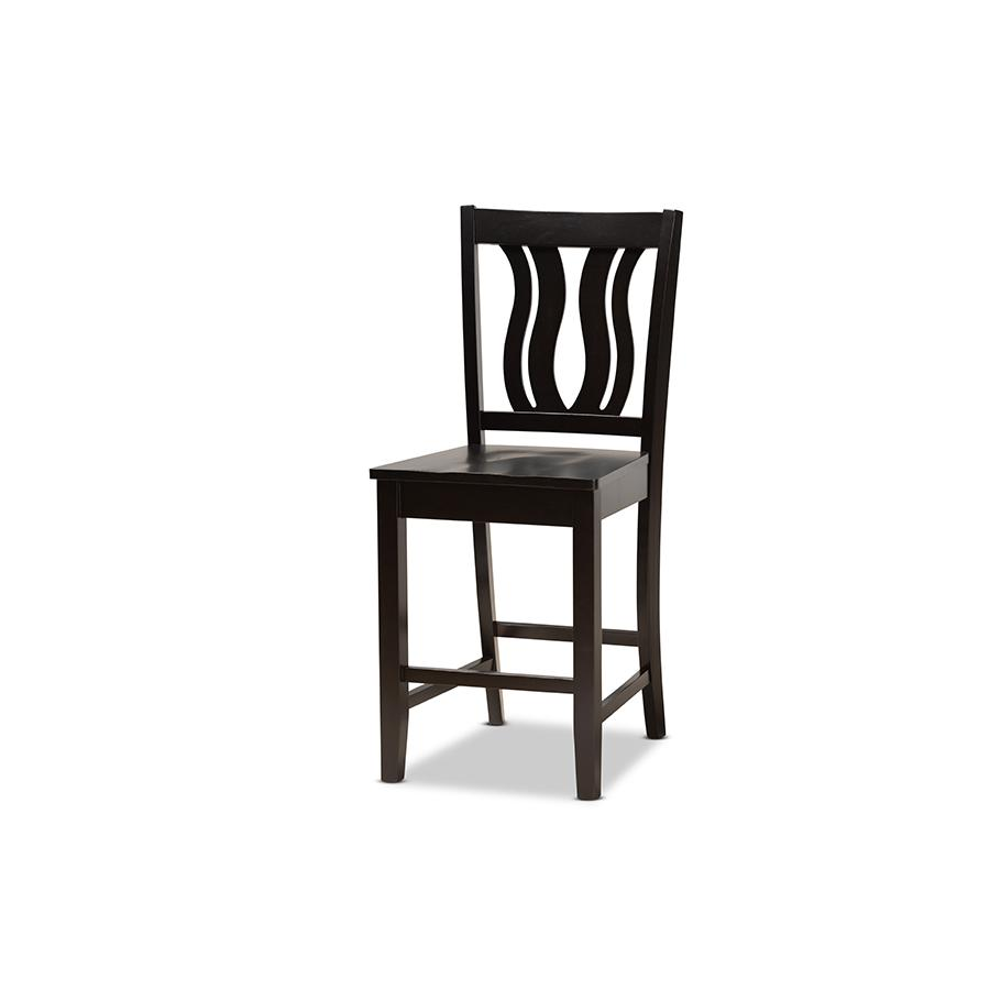 Transitional Dark Brown Finished Wood 5-Piece Pub Set