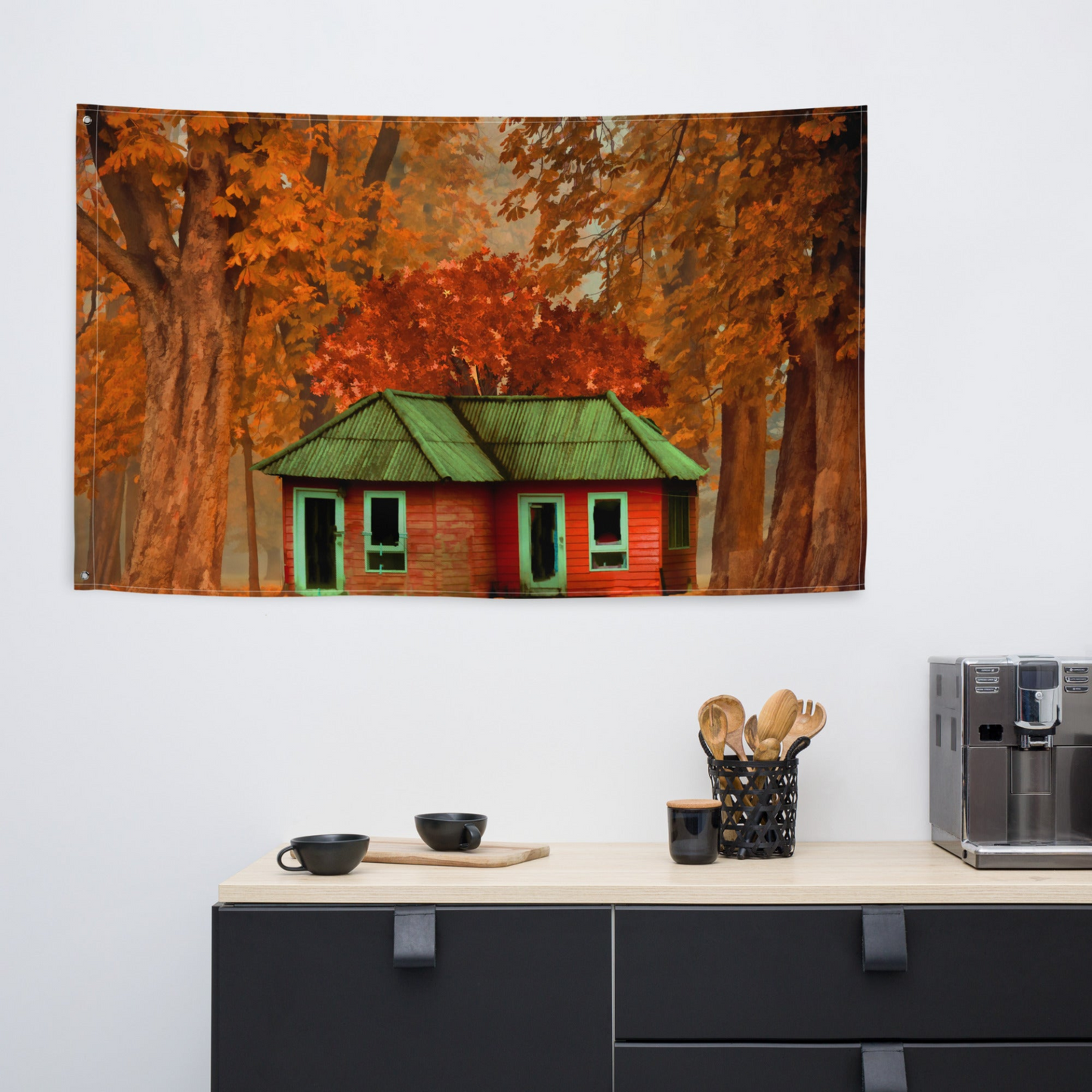 Forest Home Flag Tapestry wall hanging