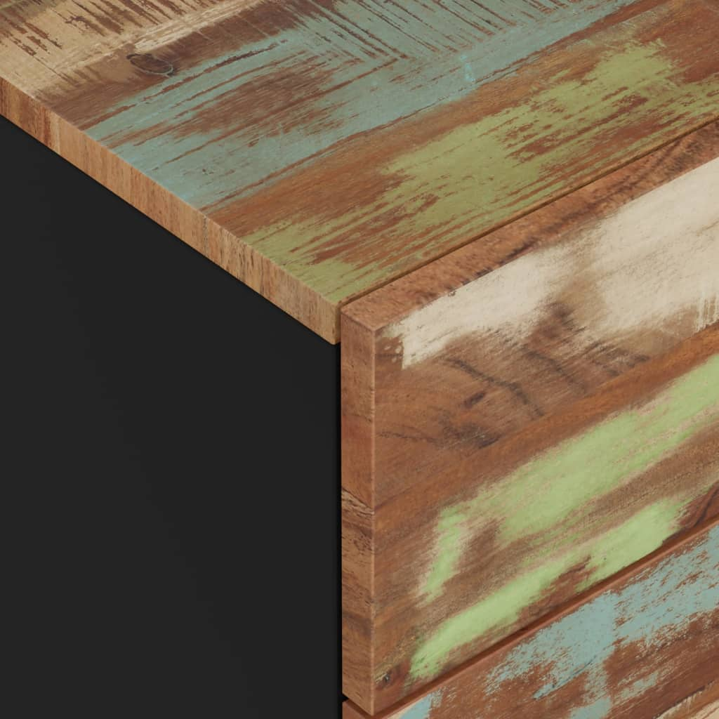 vidaXL Bedside Cabinet 19.7"x13"x24.4" Solid Wood Reclaimed&Engineered Wood