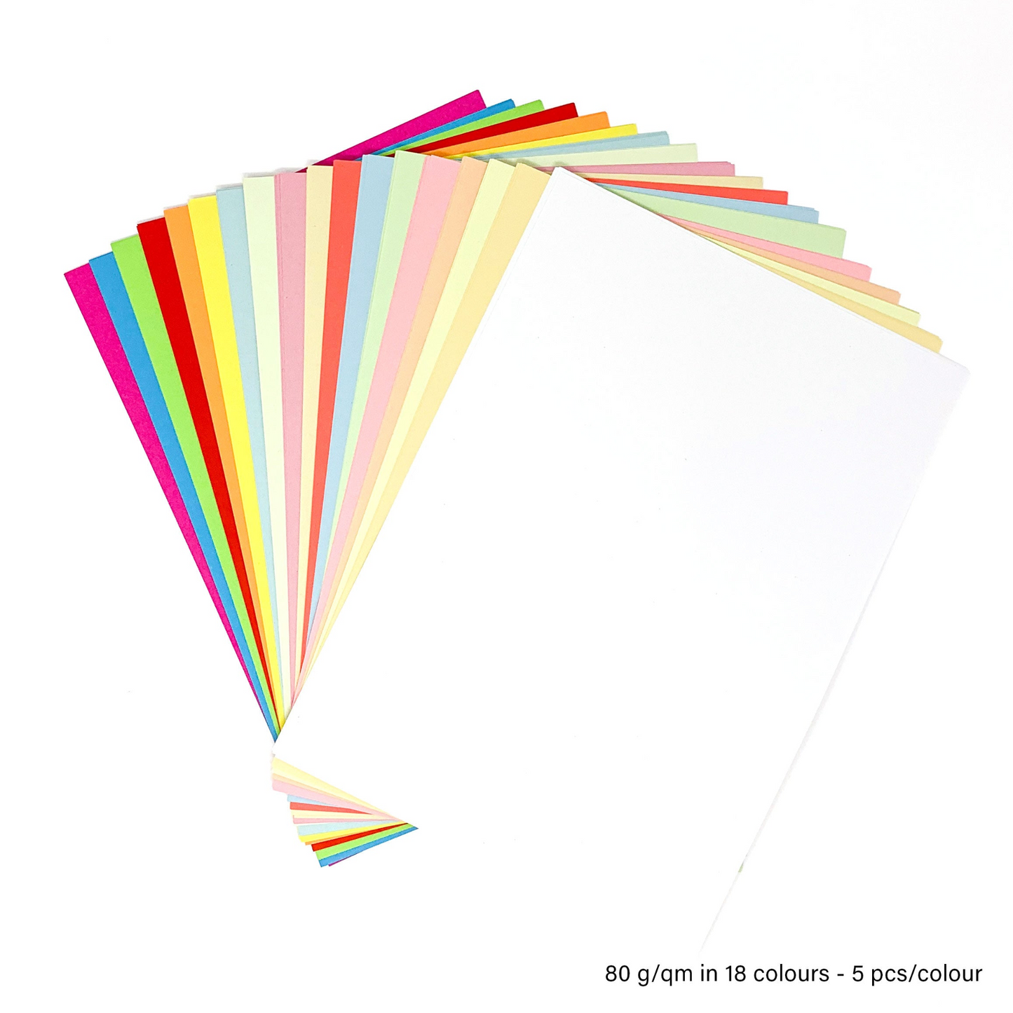 Colour Craft Paper - 100% Recycled, 4 thickness, 136 pcs