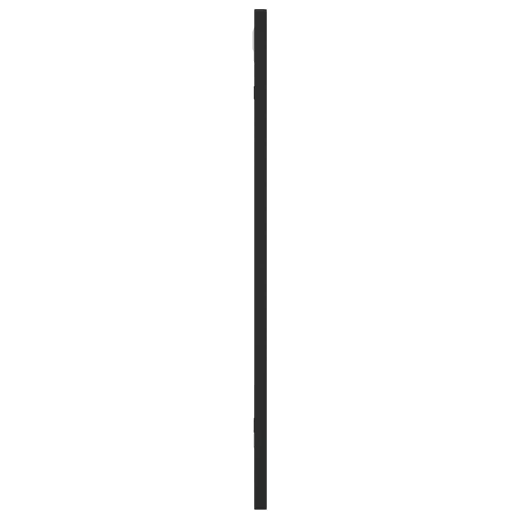 vidaXL Wall Mirror Black 11.8"x23.6" Rectangle Iron