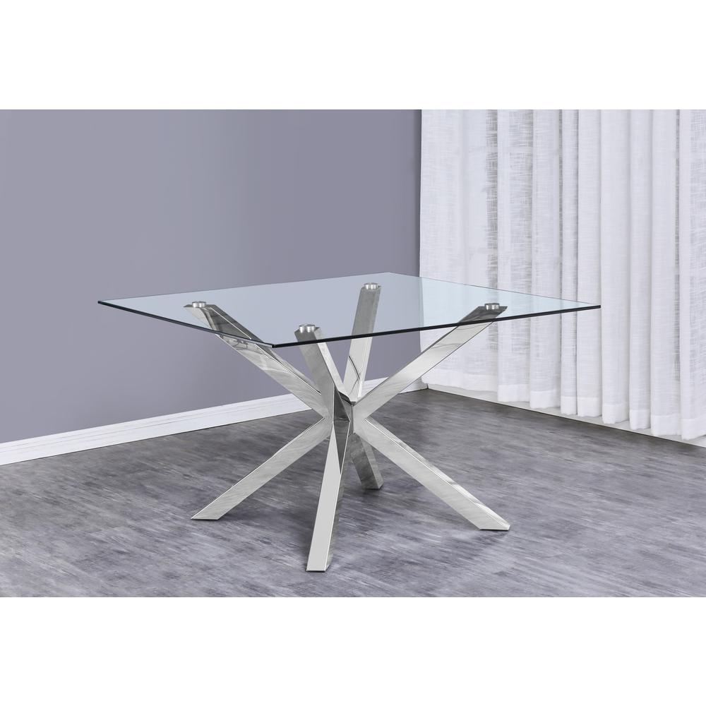 5 Piece Dining Set w/ Stainless Steel Table 974