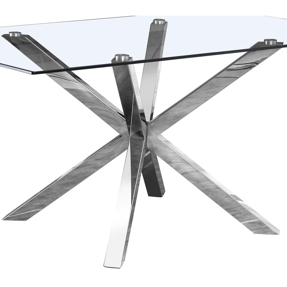 5 Piece Dining Set w/ Stainless Steel Table 974