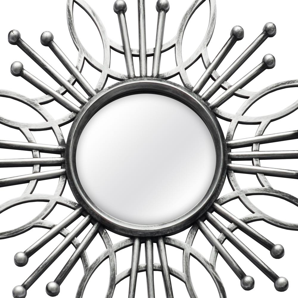 Stratton Home Decor 5 Piece Silver Burst Wall Mirror