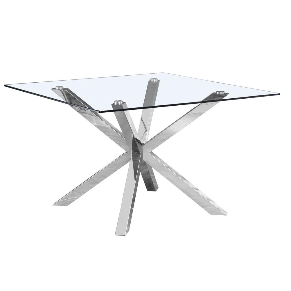 5 Piece Dining Set w/ Stainless Steel Table 974