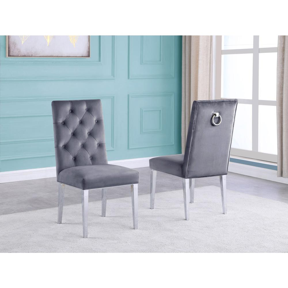 5 Piece Dining Set w/ Stainless Steel Table 974
