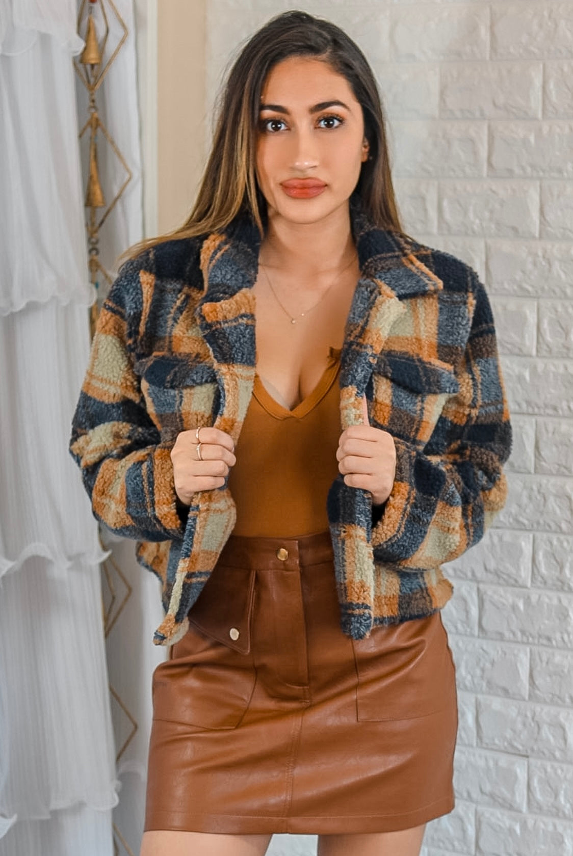 Plaid too Much Cropped Jacket