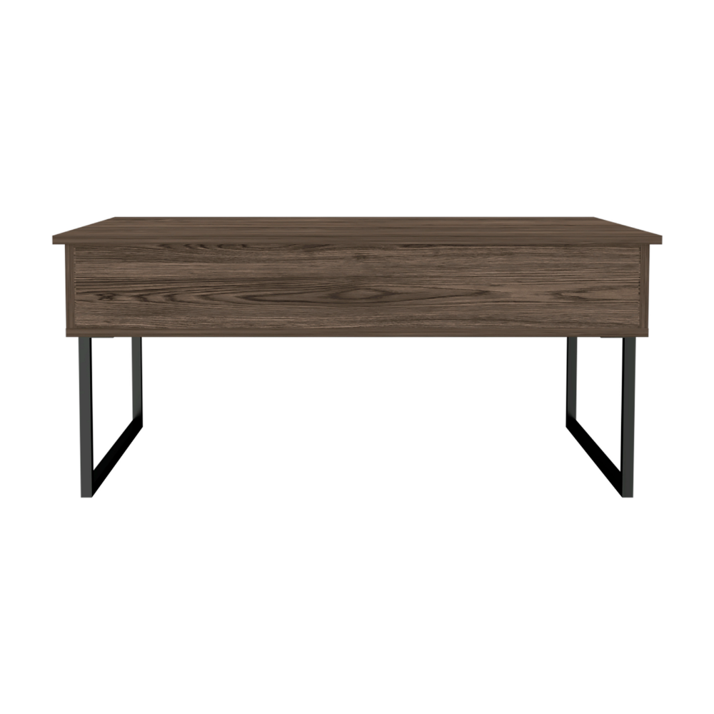 Viena Lift Top Coffee Table, Flexible Shelf, Two Legs