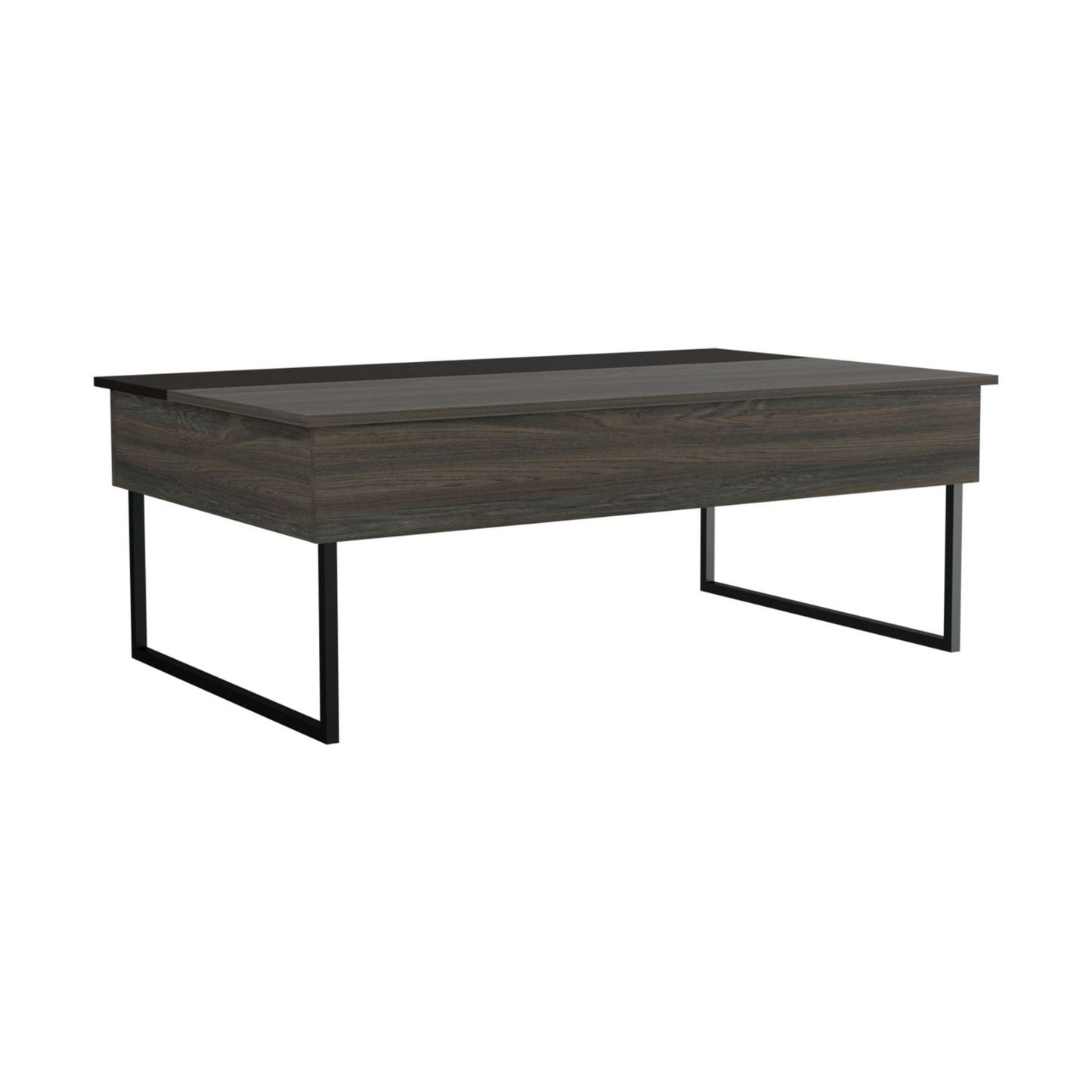 Osaka Lift Top Coffee Table, Two Legs, Two Shelves