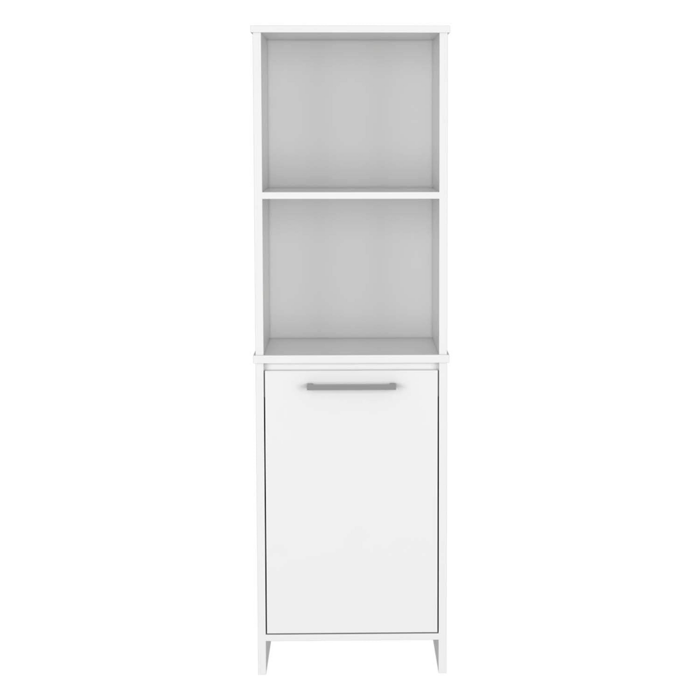 Romulo Kitchen Pantry, Two External Shelves, Single Door Cabinet, Two Interior Shelves