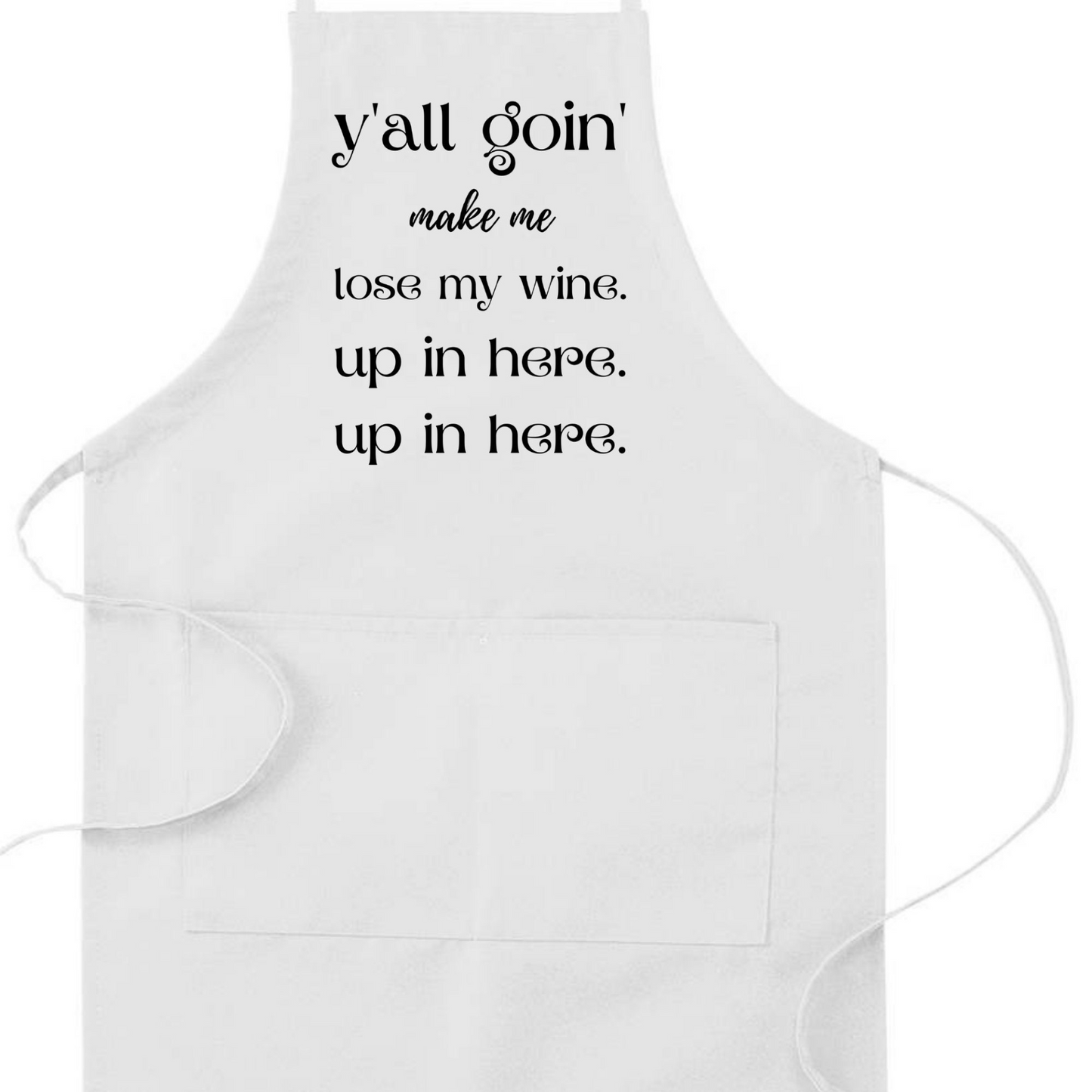 Funny Adjustable Kitchen or BBQ Apron | Perfect Gift for the Cook or Griller | Apron for Wine Lover