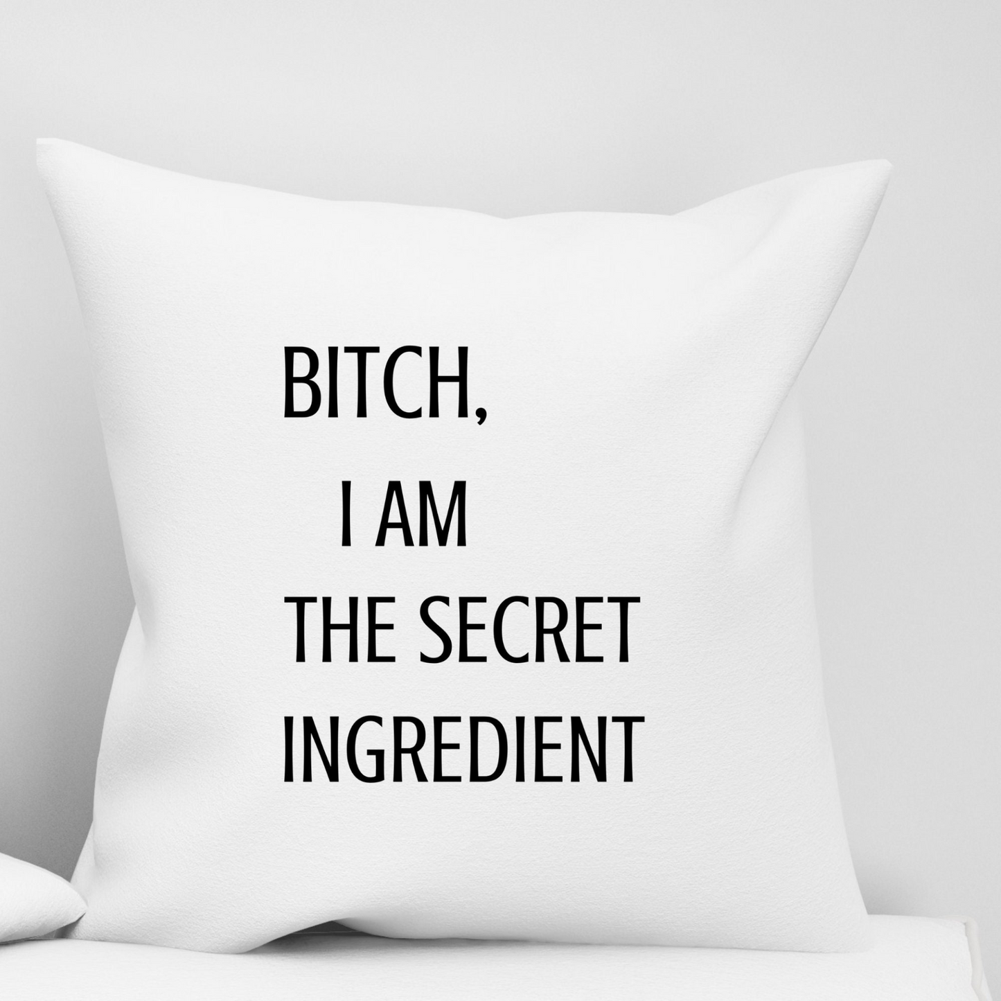 Funny Sarcastic Accent Pillow Cover with Quote, Couch Throw Pillowcase in Two Sizes Gift for Cook, Housewarming Gift Living Room or Bedroom