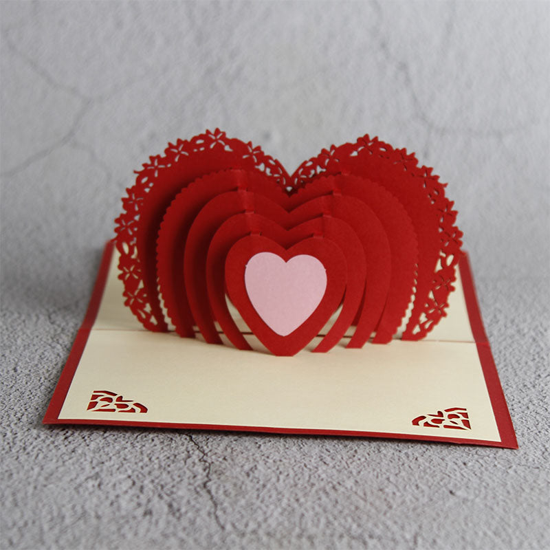 3d Hand-Cut Paper-Cut Engraving Greeting Card