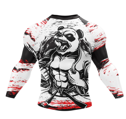 SHREDDED PANDA RASH GUARD - XMARTIAL SLEEVE