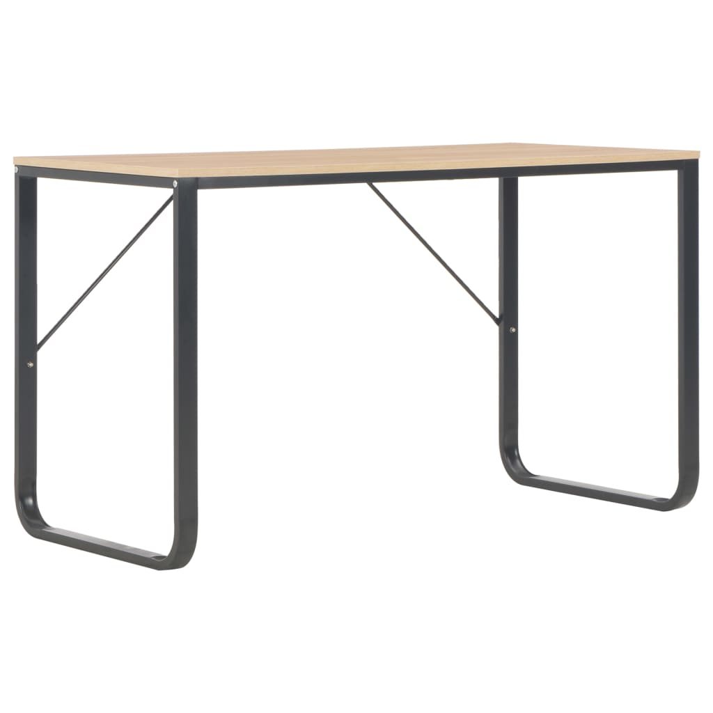 vidaXL Computer Desk Black and Oak