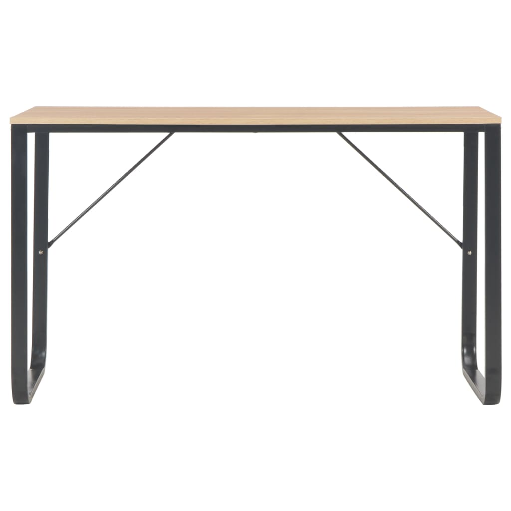 vidaXL Computer Desk Black and Oak