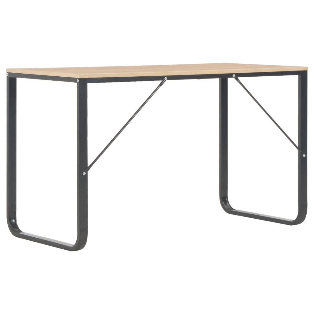 vidaXL Computer Desk Black and Oak