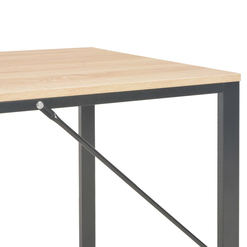 vidaXL Computer Desk Black and Oak