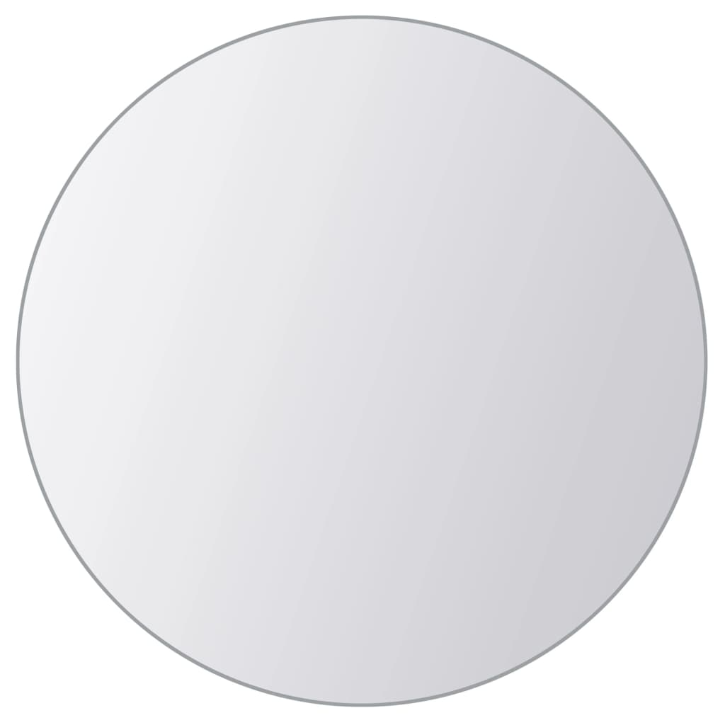 vidaXL 8 pcs Mirror Tiles Round Glass