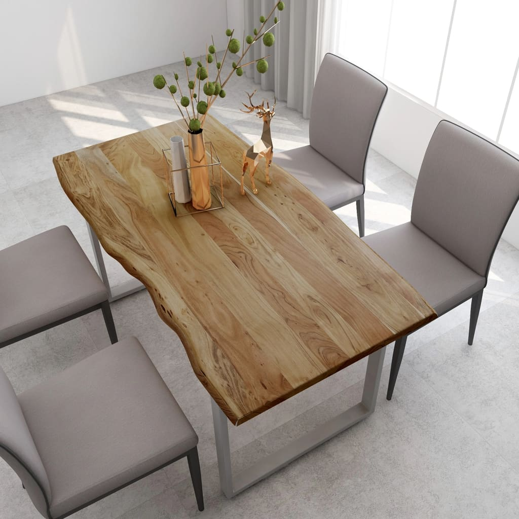 vidaXL Dining Table Solid Wood Acacia