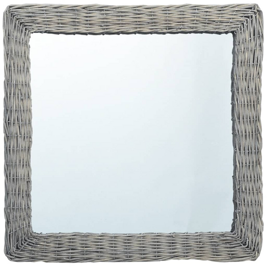 vidaXL Mirror 19.7"x19.7" Wicker