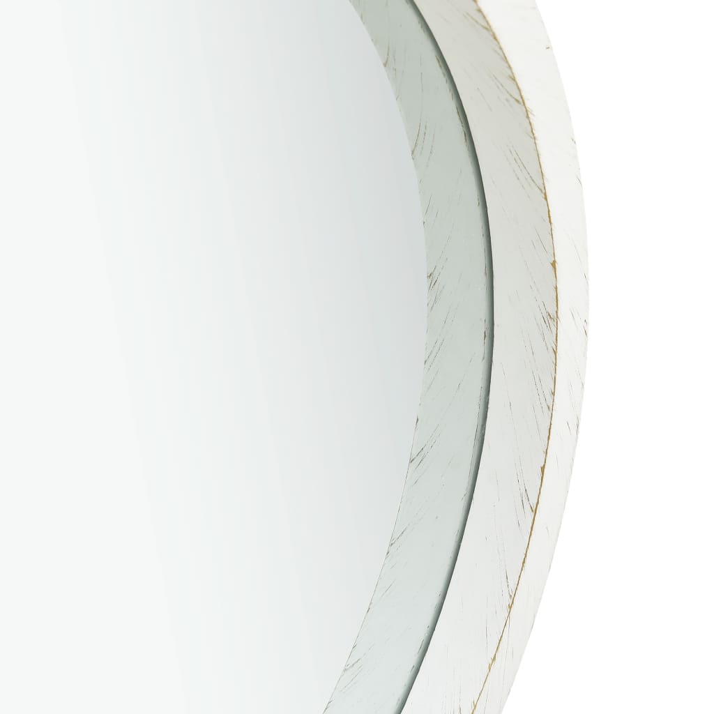 vidaXL Wall Mirror with Strap 15.7" White